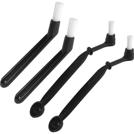Brosse Machine à Café 4 pinceaux de Nettoyage de Moulin à café avec Angle, Brosse de Nettoyage de Machine à café Chaude pour la Maison et Le Bureau (4 PCS Poils durs) (1/5)