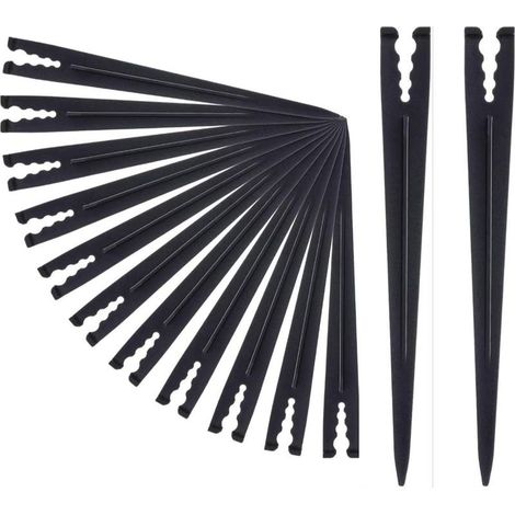 100 estacas de apoyo de goteo de riego para tubo de 1/4 de pulgada, tubos de goteo universales, estacas de plástico para riego, invernadero, jardín, estacas de patio de luz de Navidad (1/5)