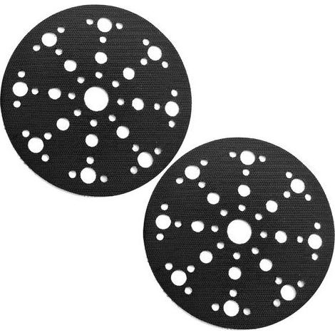 Lot de 2 patins de ponçage souples avec protection 150 mm 49 trous, disque de ponçage 150 mm pour protéger le plateau de ponçage Interface Pad Mirka Abranet 150 mm, Bosch, Dewalt (1/5)
