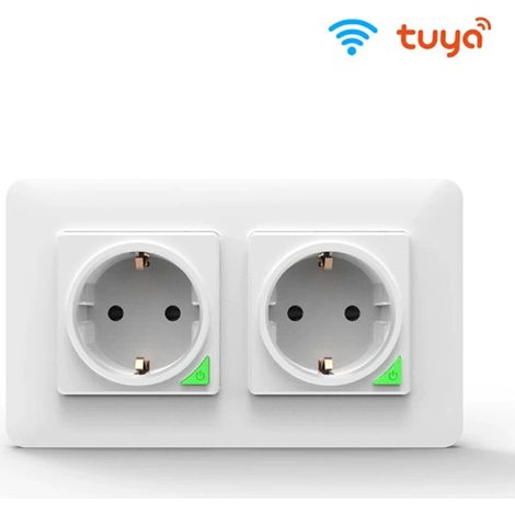 Tuya Doppia Presa a Parete Smart WiFi da Incasso (1/4)