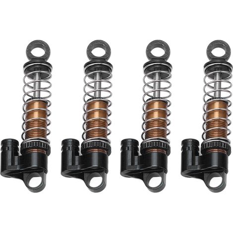 Amortisseurs avant et arrière en aluminium pour modèles RC 1/24 ECX Barrage, RGT, FTX - Noir (1/5)