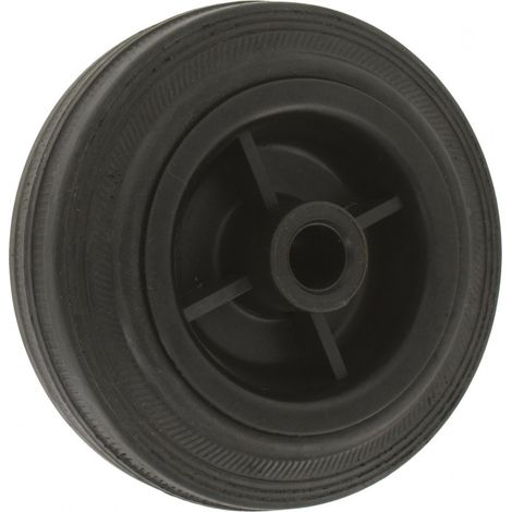 Roue à bandage caoutchouc Manutal noir Ø 125 mm - pour 125 Kg