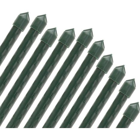 Suinga – Lot de 10 tuteurs en bambou plastifié 180 cm – Diamètre 14-16 mm – Écologiques pour attacher arbres et plantes – Recyclables