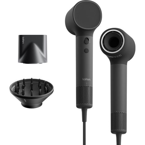 Sèche Cheveux, 200M Ions Négatifs, 2 Embouts Magnétiques, Noir 110k Tr/Min, 200M Ions Nég., Séchage Rapide 3min, 59dB, Embout Lissant, Diffuseur, Mode Enfant. (1/5)