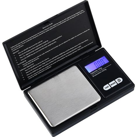 Balance numérique de poche portable 200 g x 0,01 g pour bijoux, or, argent, pièces et herbes (1/5)
