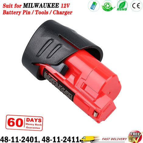 1 Stück M12 3,5 Ah Li-on-Akku, Ersatz für Milwaukee 12 V Akku, kompatibel mit Akku-Elektrowerkzeugen 48-11-2411 48-11-2440 (1/5)