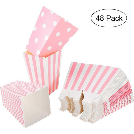 Ensemble de bols à popcorn, gobelets à popcorn, sachets pour barres chocolatées, porte-popcorn, boîtes à popcorn pour fête (1/3)