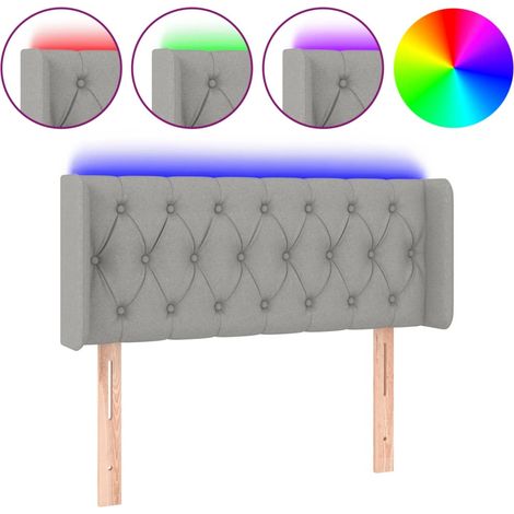 Maison Exclusive - Testiera Grigio Chiaro a LED 93x16x78/88 cm in Tessuto