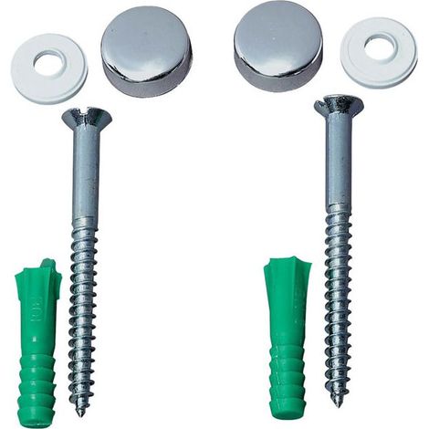 Jeu de vis cache tête - fixation pour cuvette ou bidet au sol - Wirquin Pro (1/2)
