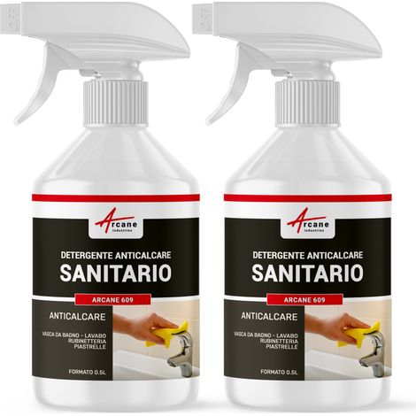 Disincrostante per calcare, per doccia e sanitari del bagno - 1 L (2 x 0,5 L) - ARCANE INDUSTRIES (1/5)