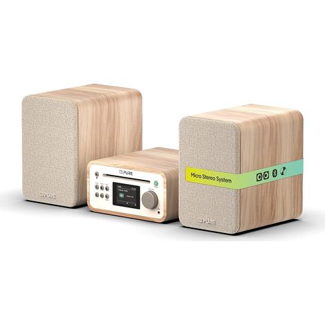 Pure Classic Stereo Mini Microsistema audio per la casa 40 W Quercia, Bianco (1/4)