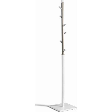 Perchero moderno mod. 428 herrajes en cromo satinado lacado blanco, 180 cm(alto)34 cm(ancho)34 cm(largo) (1/2)