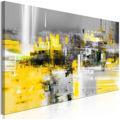 Tableau Andromède Jaune Étroit - 120 x 40 cm (1/4)