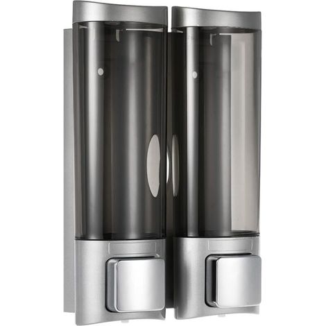 Soap Dispenser, 200ml, Manual Soap Dispenser, Wall-Mounted Hand Sanitiser Dispenser, Shampoo and Shower Gel Dispenser, for Hotel Bathroom Toilets, 2pcs (1/4)