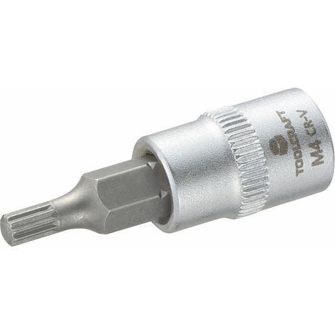 TOOLCRAFT M4 816073 Innen-Vielzahn (XZN) Steckschlüssel-Bit-Einsatz 4 mm 1/4" (6.3 mm)