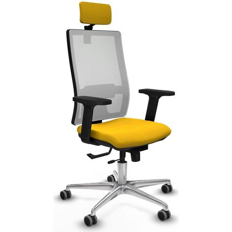 Piqueras y Crespo Horna Traslack Chaise de Bureau Jaune (1/3)