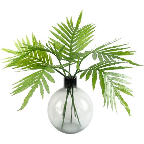80cm Ball Vase Artificial Tropical Palm Leaves (1/3)