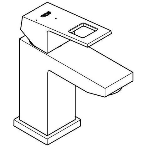 Grohe Waschtisch-Einhebelmischer Eurocube 1/2", S, gl. Körp, Mittelstel. ka, chrom (1/5)