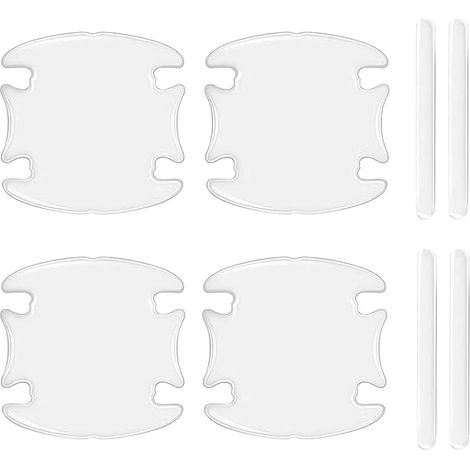 Protection Anti-Rayures pour Poignée De Porte Voiture Film Autocollant Portière Autocollants 3D avec Bandes Réfléchissantes Sécurité (1/5)