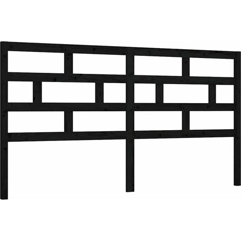 Maison Exclusive - Cabecero de cama madera maciza de pino negro 2 (1/5)