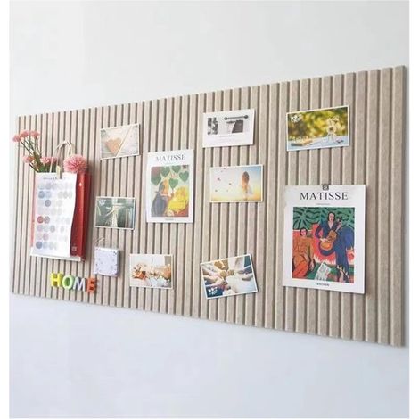Pannello decorativo in feltro, 60 x 40 cm, grigio chiaro, perforato, spessore 0,9 cm, pieghevole, con nastro adesivo per foto, ideale per pareti fotografiche nelle scuole. (1/5)
