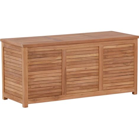 Coffre de Jardin en Teck "Trento I" 130cm Naturel (1/5)