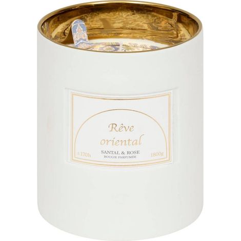 Bougie Parfumée en Céramique "Lucia" 1800g Santal & Rose