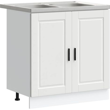 Maison Exclusive - Waschbecken-Unterschrank mit Tür Porto 2 pcs W