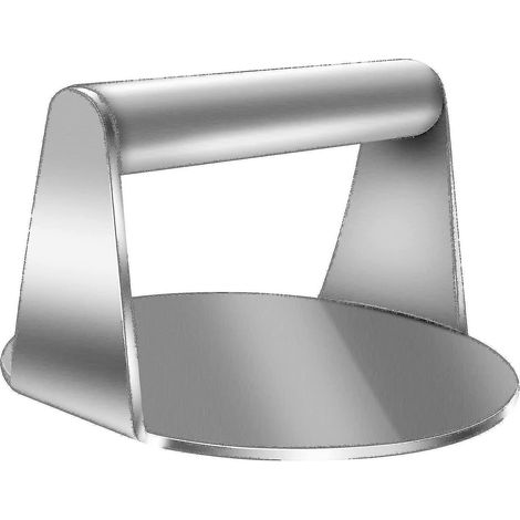 Écrase-burgers - Surface lisse et antiadhésive - Ustensile rond pour griller les steaks hachés - Dimensions : 16 x 16 x 7,5 cm - Couleur : Rond (1/5)