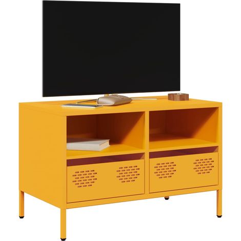 TV-Schrank Senfgelb 68x39x43,5 cm Kaltgewalzter Stahl