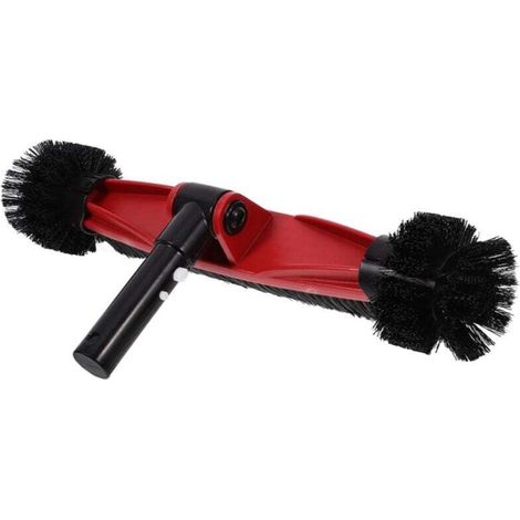 Cepillo de limpieza para piscinas con cabezal giratorio, cepillo portátil para algas y esquinas para limpiar fácilmente los azulejos de la piscina, accesorios duraderos - Crezuo