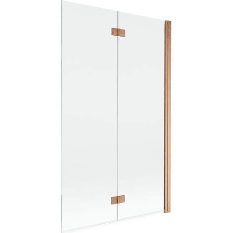 Mexen Mist Duschabtrennung 2-flügelig rechts 110 x 150 cm, transparent, gebürstetes Kupfer - 8A9-110-002-65-00-P (1/5)