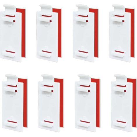 Lot de 8 supports de fixation adhésifs sans perçage pour store de fenêtre (1/5)