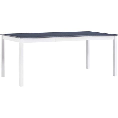 Table à manger Scandinave - Table de salle à manger Blanc et gris 180 x 90 x 73 cm Pin BV434723 - BonneVie (1/5)