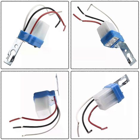 Interrupteur crépusculaire 220 V avec capteur de luminosité - Interrupteur marche/arrêt automatique avec cellule photoélectrique pour lampadaire - Contrôleur d'éclairage - JXLGV (1/5)