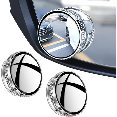 2 Pièces Miroir D'Angle Mort pour Rétroviseur,Rétroviseur d'angle mort,Miroir d'angle Mort pour Voiture,HD Voiture Rétroviseurs 360 Ronde Auto Rétroviseurs,Miroir Angle Mort Voiture pour Voitures,SUV (1/5)