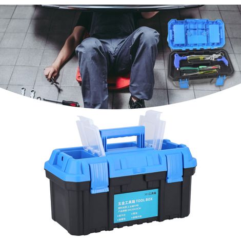 Boîte à outils 381 - Coffret de rangement pour outils de quincaillerie - Ensemble pour la maison, étui portatif pour électricien, boîte à outils de rangement pour voiture - Taille moyenne (1/5)
