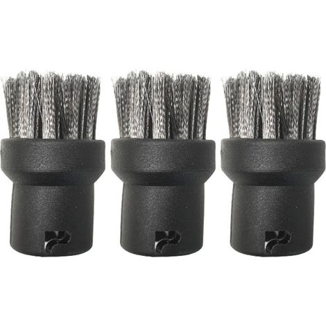 Lot de 3 buses de brosse métallique en acier inoxydable pour nettoyeur vapeur Karcher SC1 SC2 SC3 SC4 SC5 SC7, outil de nettoyage de cuisine domestique 2.863-058 (1/4)