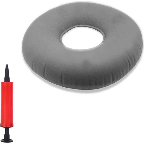 Coussin d'assise Donut -Coussin d'assise gonflable en forme d'anneau -Coussin d'assise rond gonflable en PVC -Coussin d'assise, 38 (1/5)