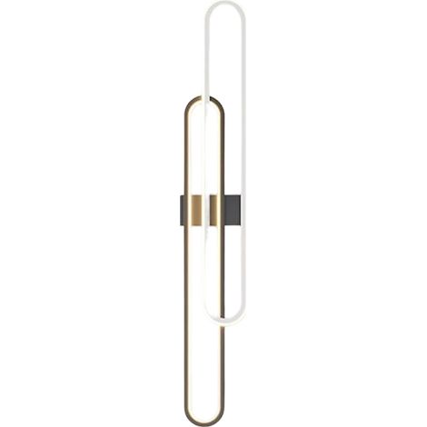 Applique murale linéaire au design géométrique, applique murale moderne, applique murale LED minimaliste pour chambre à coucher (blanc froid) (1/5)