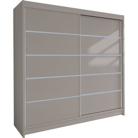 Armario Closico Cavaris IV, Cachemira, 215x180x58cm, Puertas de armario: Correderas, Número de estantes: 5
