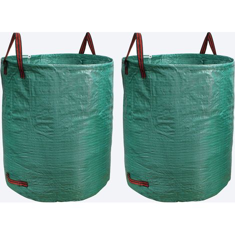 2PCS 500L Sacs de Jardin Récipients Réutilisables Sacs à Ordures de Déchets de Jardin (1/5)