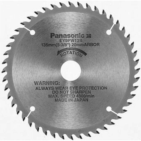 Lame Bois pour Scie Circulaire Ey45A2L - 135x20 mm/48 dents - D-Work