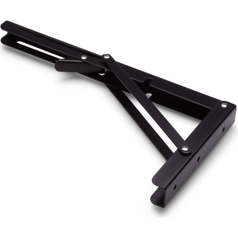 Équerre étagère pliante noir 195 x 400 mm - Par pièce