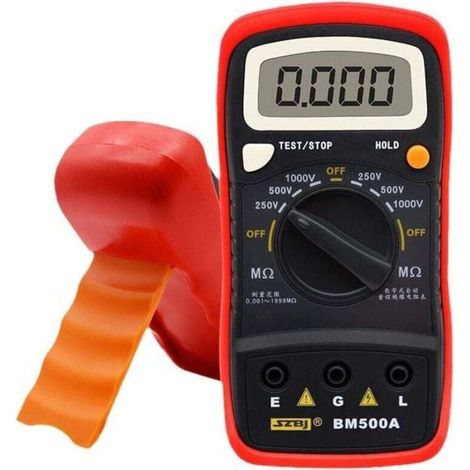 CYRILL –Multimètre numérique BM500A 1000 V, testeur de résistance LCD, mesureur de résistance d'isolement numérique, mégohmmètre, testeur électrique (1/4)