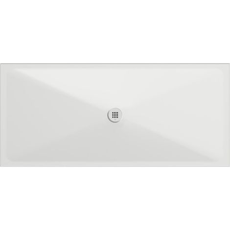 Receveur de douche rectangulaire en céramique 200x90x2cm, blanc mat