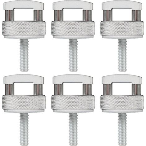 Lot de 5 vis moletées en aluminium antirouille à dégagement rapide avec anneaux en D pour véhicules rigides (1/4)