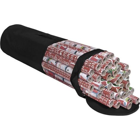 Sac De Rangement Pour Papier Cadeau - PVC Transparent Renforcé - Capacité Jusqu'à 24 Rouleaux - 40 Pouces - Avec Poignées Et Fermeture Éclair - 101 X 22,86 Cm (1/5)