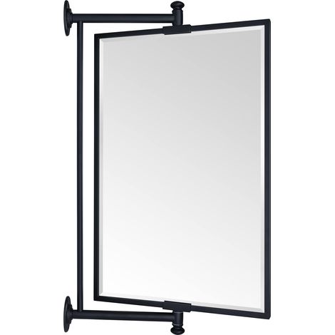Miroir de Salle de Bain Extensible latéral rétractable avec Inclinaison pour Meuble-lavabo, Miroir rectangulaire biseauté Rotatif d'angle carré pour Coiffeuse d'angle, 35,6 x 55,9 (1/5)