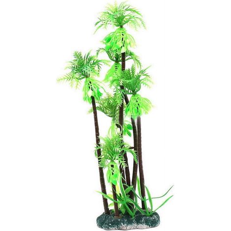Plante Aquariophile - Décoration Sous-Marine en Plastique - Pour Aquarium Poisson - Hauteur 30 cm - 1 Pièce (1/5)